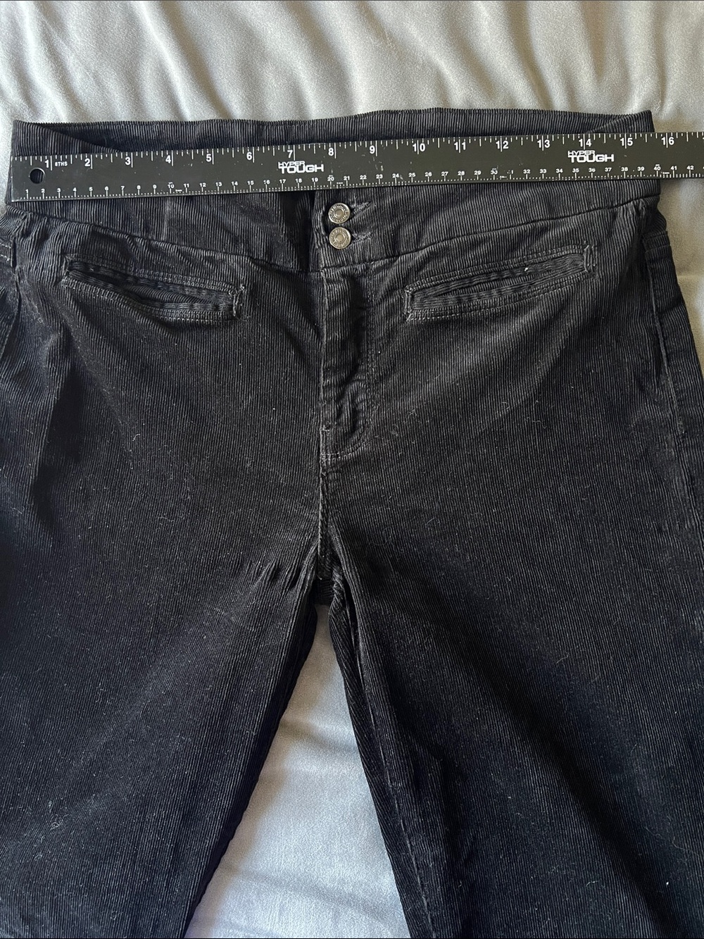7 For All Mankind Black Flare Jeans - Picture 5 of 12
